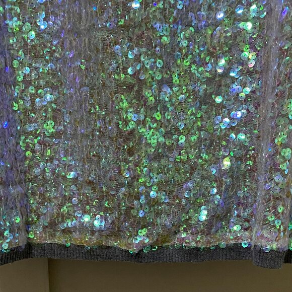 A.N.A. slight sleeve, sweater top w/front covered w/sequins, size 2X - Picture 6 of 9